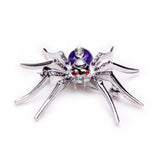 Maxbell 4 Pieces Dazzling Rhinestone Spider Clip Pin Brooch Purple Pin Jewelry