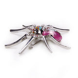 Maxbell 4 Pieces Dazzling Rhinestone Spider Clip Pin Brooch Purple Pin Jewelry