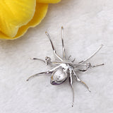 Maxbell 4 Pieces Dazzling Rhinestone Spider Clip Pin Brooch Purple Pin Jewelry