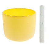 Maxbell 7" Solar Chakra Crystal Singing Bowl E Note High Quality Sound+Suede Mallet