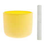 Maxbell 7" Solar Chakra Crystal Singing Bowl E Note High Quality Sound+Suede Mallet