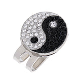 Maxbell 2 Pieces Yin Yang & Panda Magnetic Hat Cap Visor Clip-on Golf Ball Markers