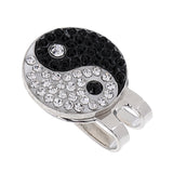 Maxbell 2 Pieces Yin Yang & Panda Magnetic Hat Cap Visor Clip-on Golf Ball Markers