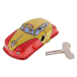 Maxbell Vintage Tin Toys Blue Taxi Car Model with Wind Up Key Collectible Toys Gifts