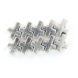 Maxbell Antique Silver Cross Beads for Necklace Bracelet Earrings Jewelry Making Craft Projects DIY Beads Pack of 10PCS