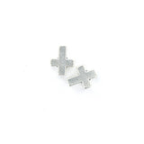 Maxbell Antique Silver Cross Beads for Necklace Bracelet Earrings Jewelry Making Craft Projects DIY Beads Pack of 10PCS