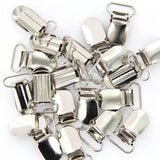 Maxbell Set of 20PCS Pacifier Suspender Clips For Pacifier Holder Bib Clips Ribbon Craft Jewelry Findings 20MM Silver