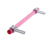 Maxbell Home Bedroom Kitchen Furniture Decor Pink Acrylic Drawer Pull Knob Cabinet Door Handle + 2 Mounting Screw