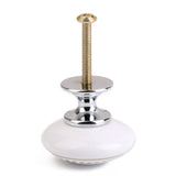 Maxbell Home Bedroom Kitchen Shoe Cabinet Cupboard Door Drawer Bin Mushroom Pull Handle Knob Puller White Pack of 2PCS + 2 Mounting Screw