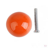 Maxbell Pack of 3PCS Home Restaurant Door Drawer Cabinet Wardrobe Hardware Orange Ball Pull Handle Ceramic Knob with 3 Mounting Screws