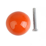 Maxbell Pack of 3PCS Home Restaurant Door Drawer Cabinet Wardrobe Hardware Orange Ball Pull Handle Ceramic Knob with 3 Mounting Screws