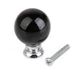 Maxbell Pack of 3PCS Home Hotels Restaurant Door Cabinet Wardrobe Golf Ball Shape Black Pull Handle Ceramic Knob + 3 Mounting Screws