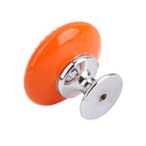 Maxbell Home Bedroom Kitchen Shoe Cabinet Cupboard Door Drawer Bin Mushroom Pull Handle Knob Puller Orange 2PCS + 2 Mounting Screw