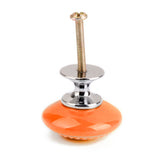 Maxbell Home Bedroom Kitchen Shoe Cabinet Cupboard Door Drawer Bin Mushroom Pull Handle Knob Puller Orange 2PCS + 2 Mounting Screw