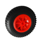 Maxbell 2 Pieces 10" 0.88" Spare Puncture Proof Black Tyre on Red Wheel for Kayak Canoe Trolley/ Carrier/ Jockey