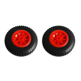 Maxbell 2 Pieces 10" 0.88" Spare Puncture Proof Black Tyre on Red Wheel for Kayak Canoe Trolley/ Carrier/ Jockey