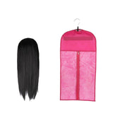 Maxbell Women's Long Straight Wig Black +Dustproof Storage Bag Case Protector Hanger