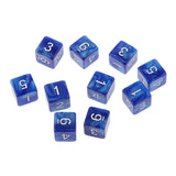 Maxbell 40 Pieces Multi Sided D6-D20 Dice for D&D TRPG Party Board Game Toys Blue