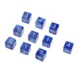 Maxbell 40 Pieces Multi Sided D6-D20 Dice for D&D TRPG Party Board Game Toys Blue