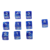 Maxbell 40 Pieces Multi Sided D6-D20 Dice for D&D TRPG Party Board Game Toys Blue