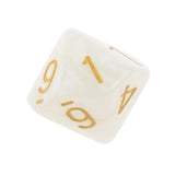 Maxbell 40 Pieces Multi Sided D6-D20 Dice for D&D TRPG Party Board Game Toys White