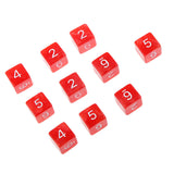 Maxbell 40 Pieces Multi Sided D6-D20 Dice for D&D TRPG Party Board Game Toys Red