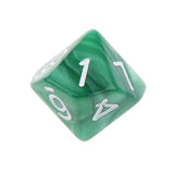 Maxbell 40 Pieces Multi Sided D6-D20 Dice for D&D TRPG Party Board Game Toys Green