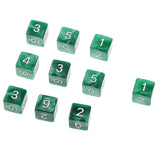 Maxbell 40 Pieces Multi Sided D6-D20 Dice for D&D TRPG Party Board Game Toys Green