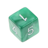 Maxbell 40 Pieces Multi Sided D6-D20 Dice for D&D TRPG Party Board Game Toys Green