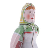 Maxbell Wind Up Tin Toy Walking Peasant Woman with Basket Clockwork Collectible Gift