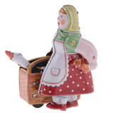 Maxbell Wind Up Tin Toy Walking Peasant Woman with Basket Clockwork Collectible Gift