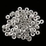 Maxbell   Wholesale DIY Spacer Beads Findings Tibetan Silver Rondelle Wheel for Jewelry Finding Making