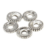 Maxbell   Wholesale DIY Spacer Beads Findings Tibetan Silver Rondelle Wheel for Jewelry Finding Making