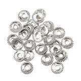 Maxbell   Wholesale DIY Spacer Beads Findings Tibetan Silver Rondelle Wheel for Jewelry Finding Making