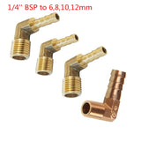 Maxbell 1/4 BSP to 6,8,10,12,mm Brass 90 Degree Male Elbow Barbed Hose Tail Pipe