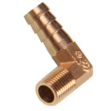 Maxbell 1/4 BSP to 6,8,10,12,mm Brass 90 Degree Male Elbow Barbed Hose Tail Pipe