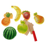 Maxbell 8 Pieces + 11 Pieces Kitchen Wooden Fruits Baby Educational Pretend Cut Toys