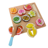 Maxbell 8 Pieces + 11 Pieces Kitchen Wooden Fruits Baby Educational Pretend Cut Toys