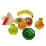 Maxbell 8 Pieces + 11 Pieces Kitchen Wooden Fruits Baby Educational Pretend Cut Toys