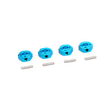 Maxbell 4 Pieces AX30427 Aluminium Alloy 12mm Hub Six Angle Adapter for 1/10 AXIAL SCX10 RC Car Parts Accessories Blue