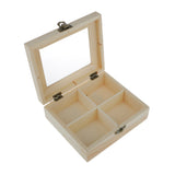 Maxbell 3Pcs Unfinished Plain Wooden Jewelry Box Case Handmade Unpainted Wood Craft