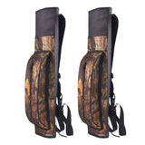 Maxbell 2 Pieces Camouflage Archery Back Arrow Quiver Hunting Target with Front Pocket