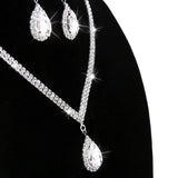 Maxbell Fashion Wedding Bridal Party Crystal Crown Tiara Headband Necklace Earrings Women’s Jewelry Set