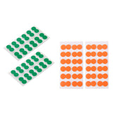 Maxbell 48 Pieces Green + Orange Self-adhesive Foam Fly Fishing Stick on Strike Indicator Fishing Accessory