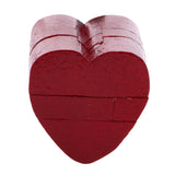 Maxbell Wooden Intelligence Toy Kong Ming Lock Red Heart Puzzle 3D Brain Teaser Puzzle for Kids Children