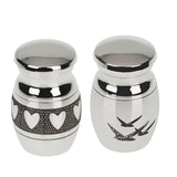 Maxbell 2pcs Love Heart Pigeon Keepsake Cremation Ashes Urn Funeral Container Mini