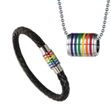 Maxbell Rainbow Pride LGBT Gay Necklace Bracelet Transgender Transexual Jewelry