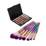 Maxbell 40 Colors Matt Shimmer Eye Shadow Palette Makeup Set + 7pcs Cosmetic Brush