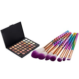 Maxbell 40 Colors Matt Shimmer Eye Shadow Palette Makeup Set + 7pcs Cosmetic Brush