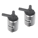 Maxbell 2 Pieces DC 12V Electric Solenoid Valve for Water Air Gas Normally Closed Replacement Silver Valve